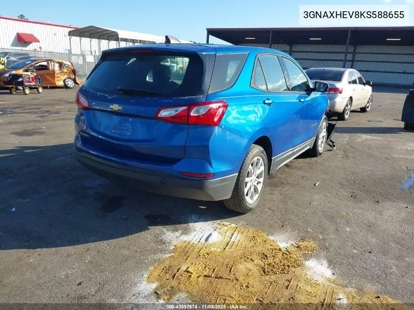 3GNAXHEV8KS588655 2019 Chevrolet Equinox Ls