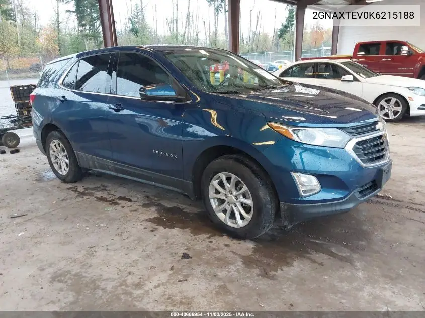 2GNAXTEV0K6215188 2019 Chevrolet Equinox Lt
