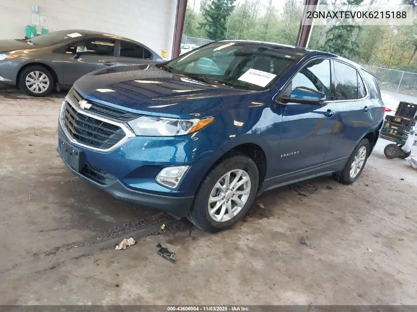 2GNAXTEV0K6215188 2019 Chevrolet Equinox Lt