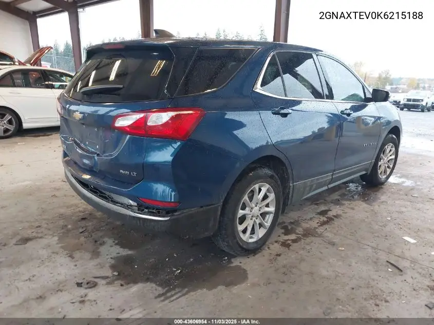 2GNAXTEV0K6215188 2019 Chevrolet Equinox Lt