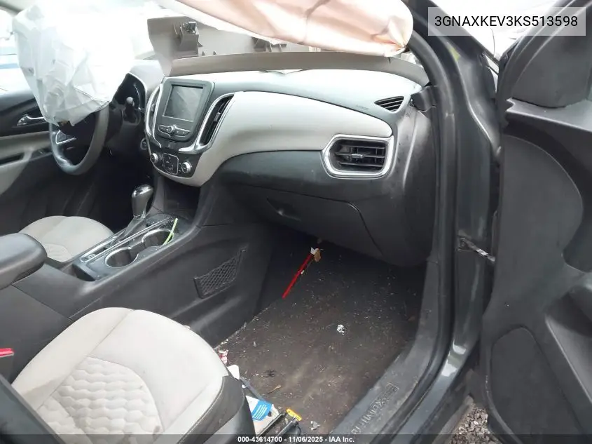 3GNAXKEV3KS513598 2019 Chevrolet Equinox Lt