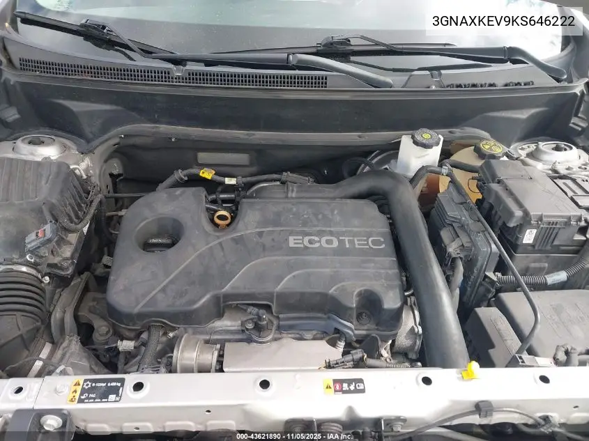 3GNAXKEV9KS646222 2019 Chevrolet Equinox Lt