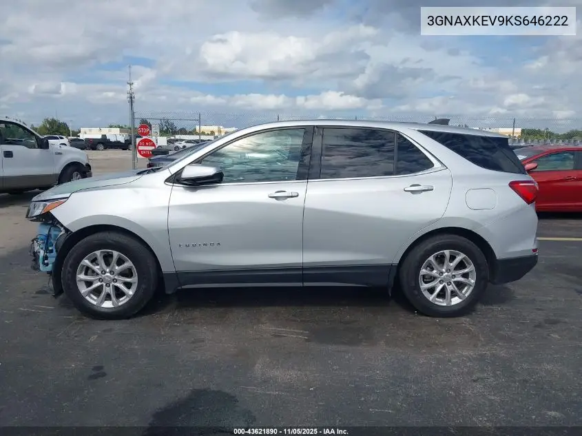 3GNAXKEV9KS646222 2019 Chevrolet Equinox Lt