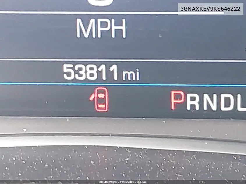 3GNAXKEV9KS646222 2019 Chevrolet Equinox Lt