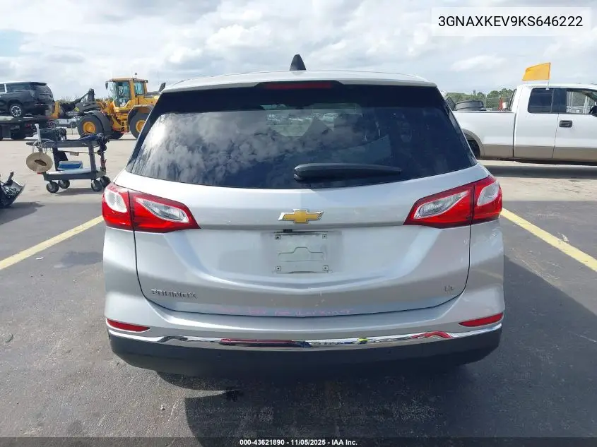 3GNAXKEV9KS646222 2019 Chevrolet Equinox Lt