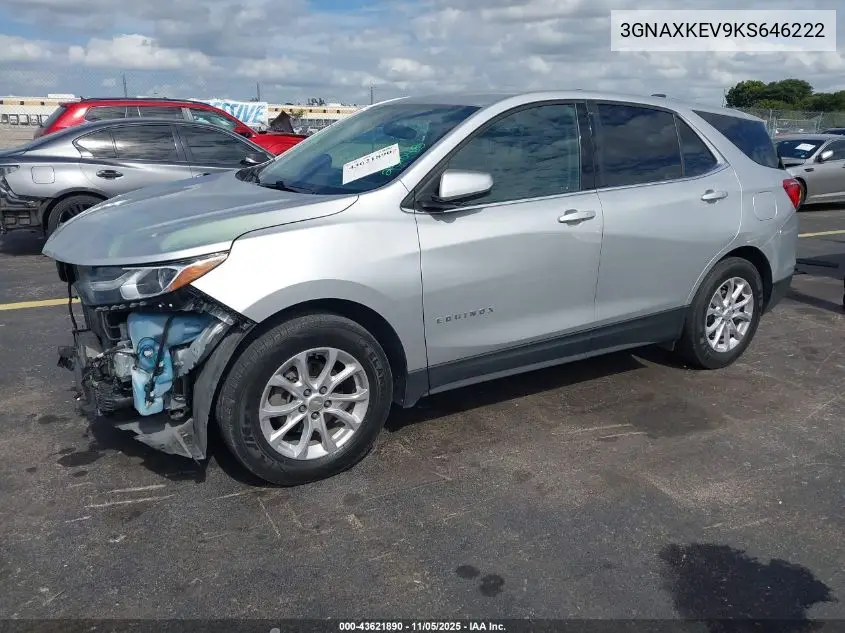 3GNAXKEV9KS646222 2019 Chevrolet Equinox Lt