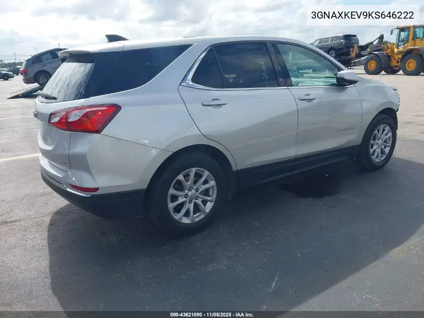 3GNAXKEV9KS646222 2019 Chevrolet Equinox Lt