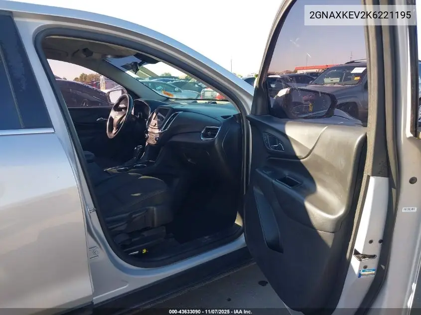 2GNAXKEV2K6221195 2019 Chevrolet Equinox Lt
