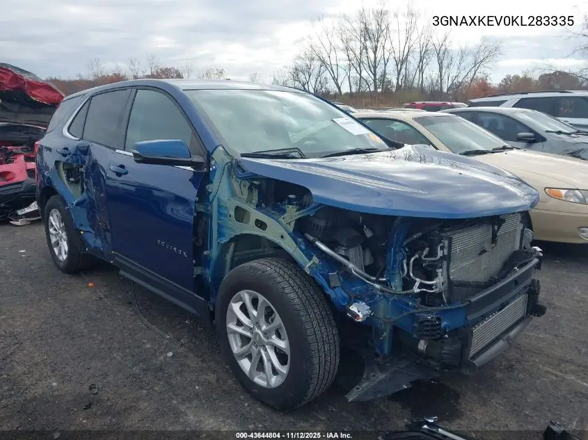 3GNAXKEV0KL283335 2019 Chevrolet Equinox Lt