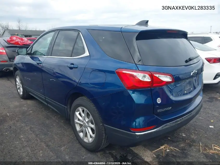 3GNAXKEV0KL283335 2019 Chevrolet Equinox Lt