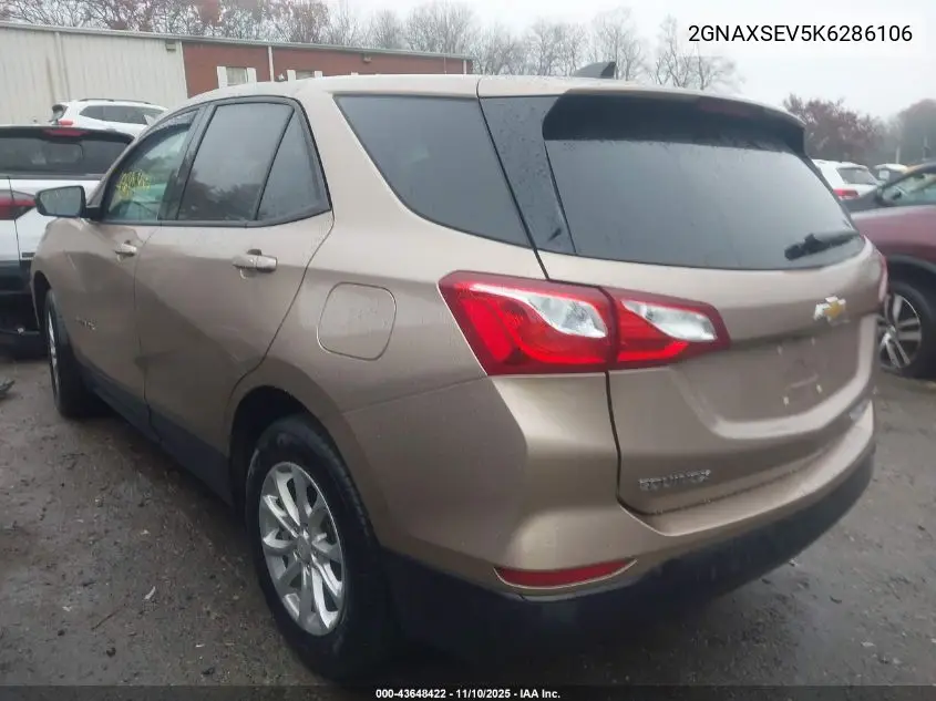 2GNAXSEV5K6286106 2019 Chevrolet Equinox Ls