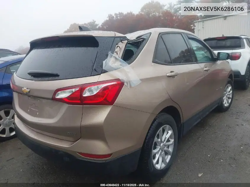 2GNAXSEV5K6286106 2019 Chevrolet Equinox Ls