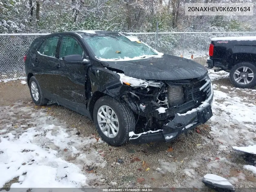 2GNAXHEV0K6261634 2019 Chevrolet Equinox Ls