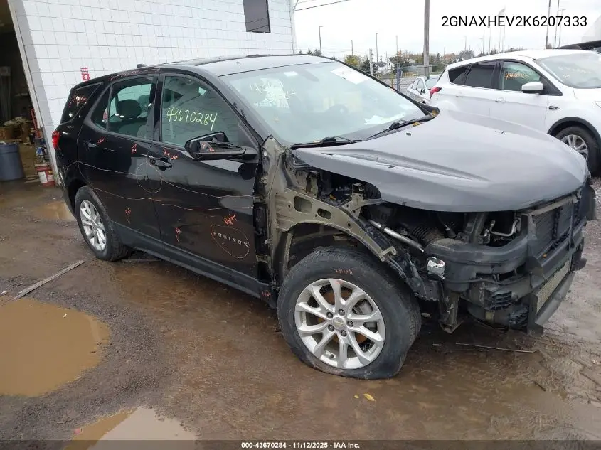 2GNAXHEV2K6207333 2019 Chevrolet Equinox Ls