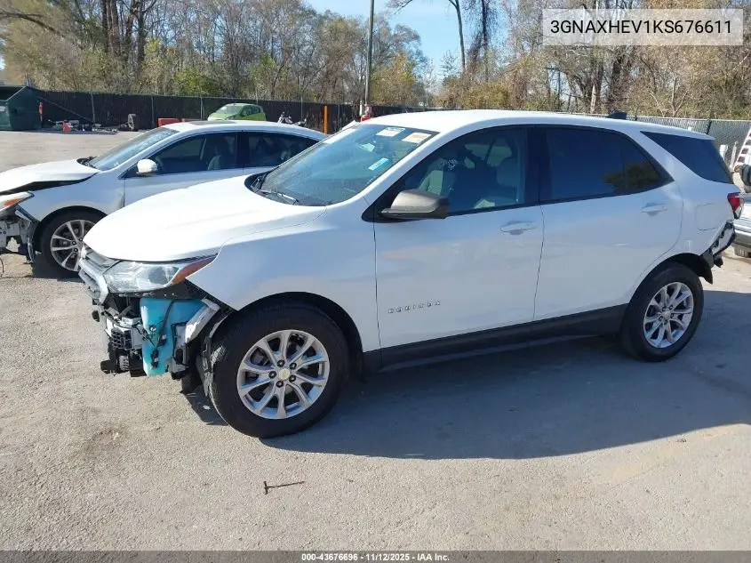 3GNAXHEV1KS676611 2019 Chevrolet Equinox Ls
