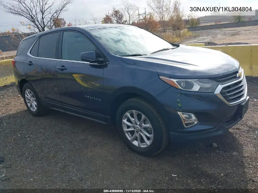 3GNAXUEV1KL304804 2019 Chevrolet Equinox Lt