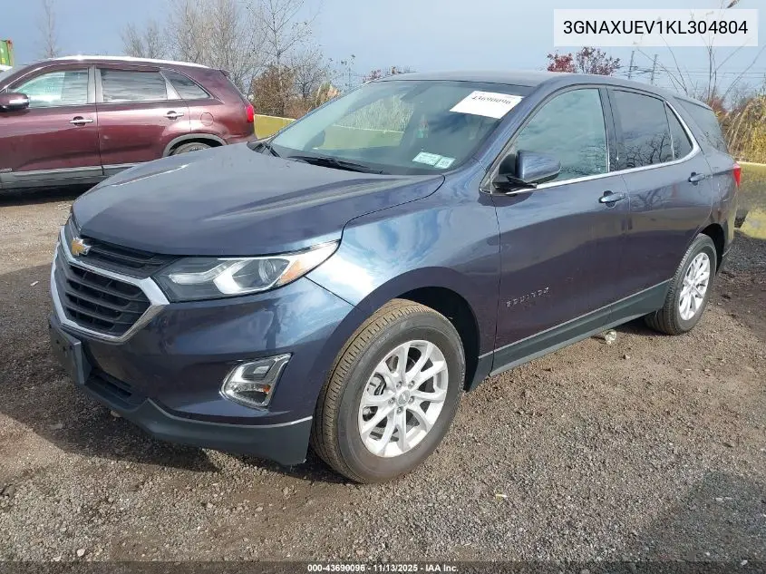 3GNAXUEV1KL304804 2019 Chevrolet Equinox Lt