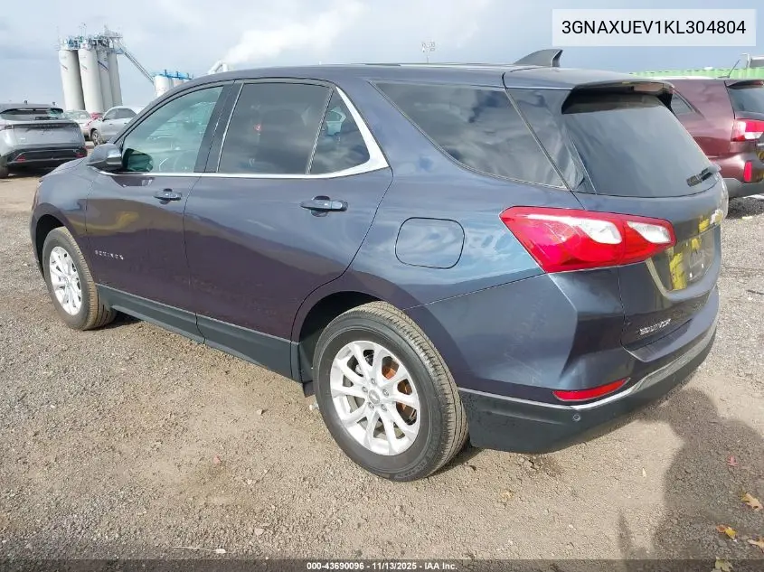 3GNAXUEV1KL304804 2019 Chevrolet Equinox Lt