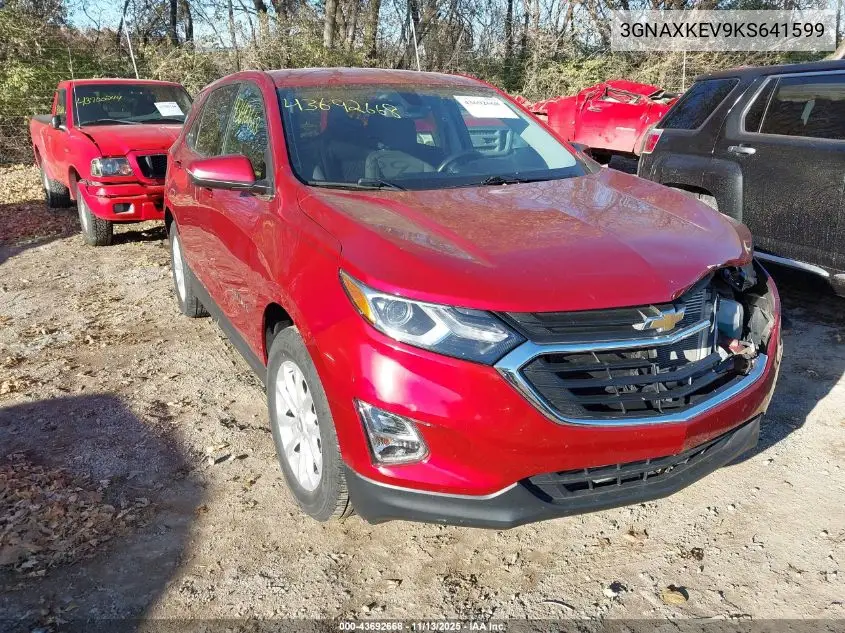 3GNAXKEV9KS641599 2019 Chevrolet Equinox Lt
