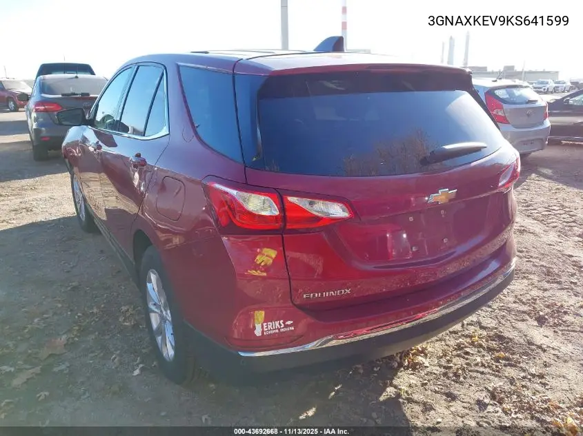 3GNAXKEV9KS641599 2019 Chevrolet Equinox Lt