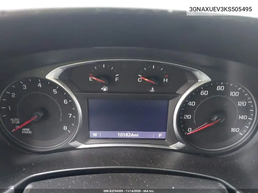 3GNAXUEV3KS505495 2019 Chevrolet Equinox Lt