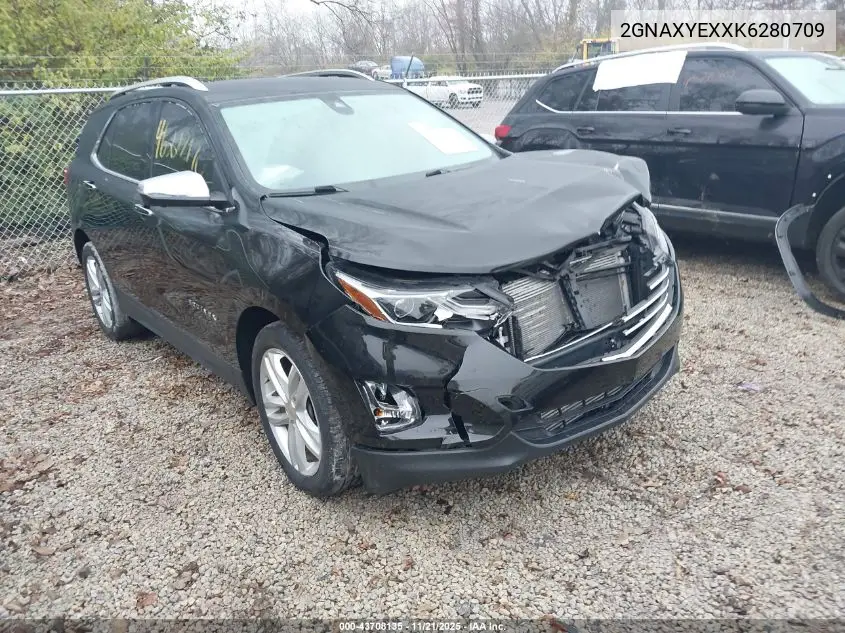 2GNAXYEXXK6280709 2019 Chevrolet Equinox Premier