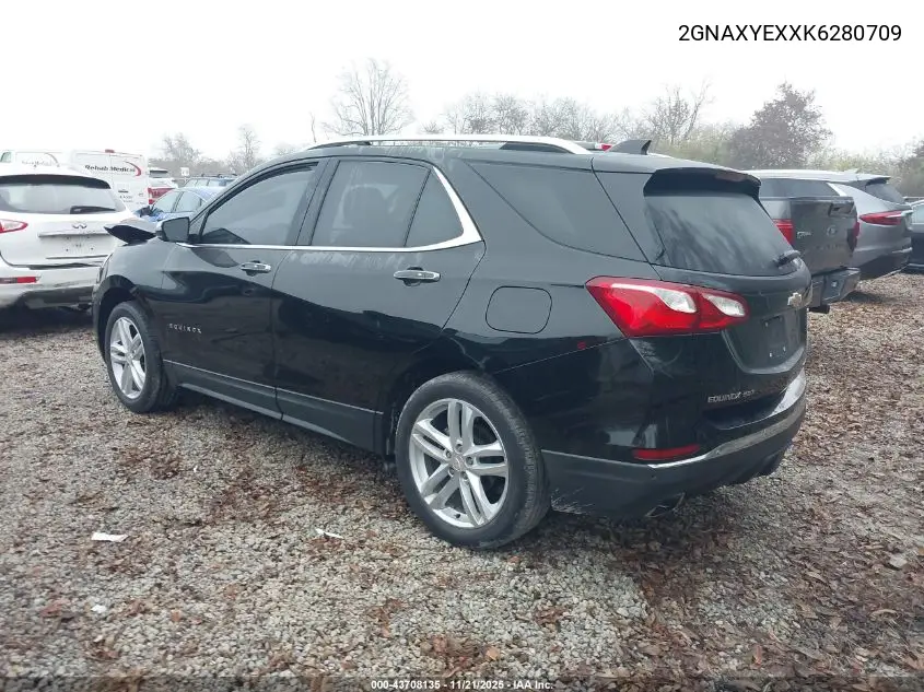 2GNAXYEXXK6280709 2019 Chevrolet Equinox Premier