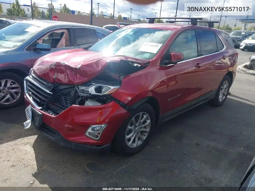 3GNAXKEV5KS571017 2019 Chevrolet Equinox Lt
