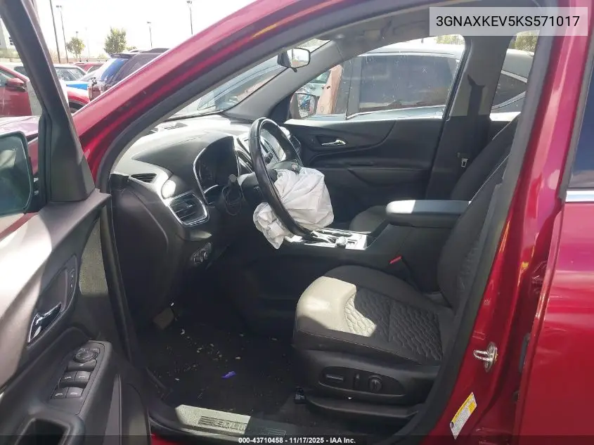 3GNAXKEV5KS571017 2019 Chevrolet Equinox Lt