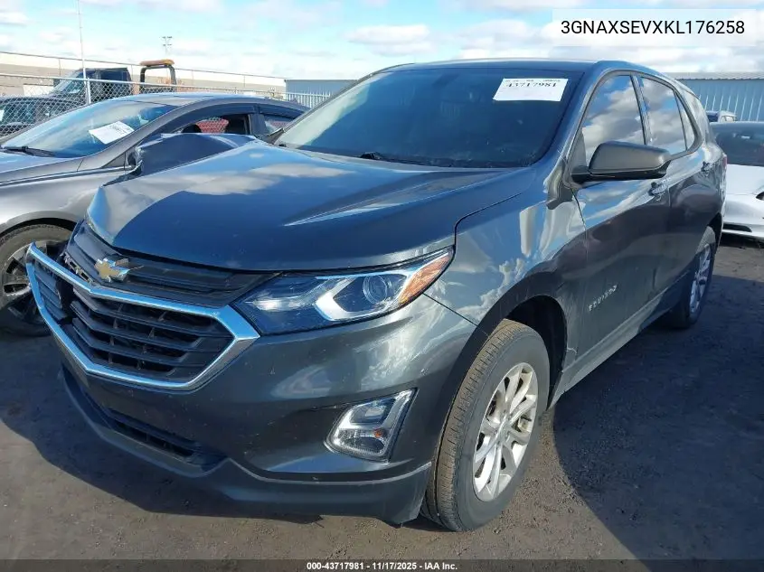 3GNAXSEVXKL176258 2019 Chevrolet Equinox Ls
