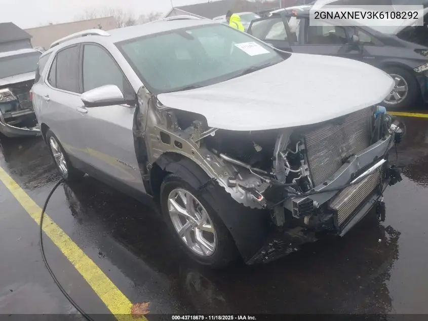 2GNAXNEV3K6108292 2019 Chevrolet Equinox Premier