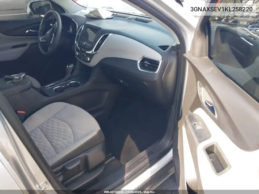 3GNAXSEV1KL258220 2019 Chevrolet Equinox Ls