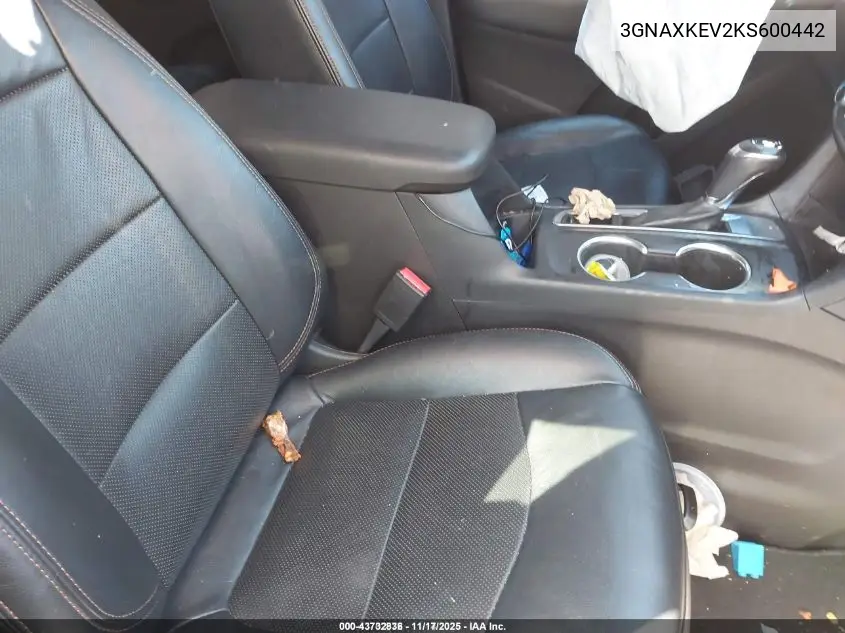 3GNAXKEV2KS600442 2019 Chevrolet Equinox Lt