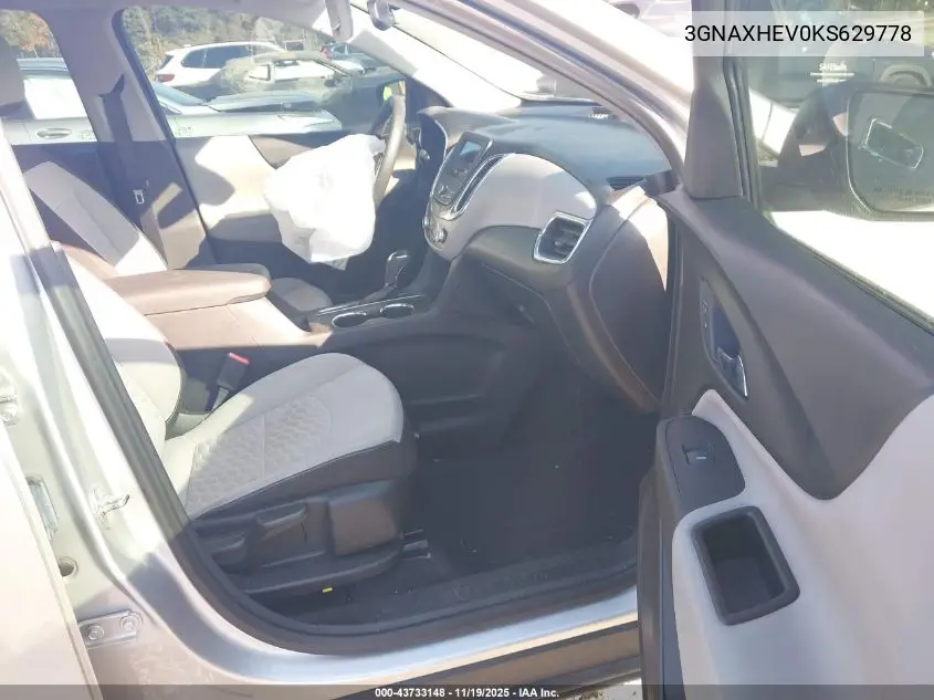 3GNAXHEV0KS629778 2019 Chevrolet Equinox Ls