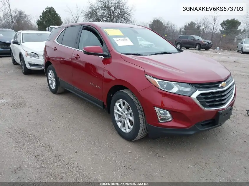 3GNAXKEV6KS673703 2019 Chevrolet Equinox Lt
