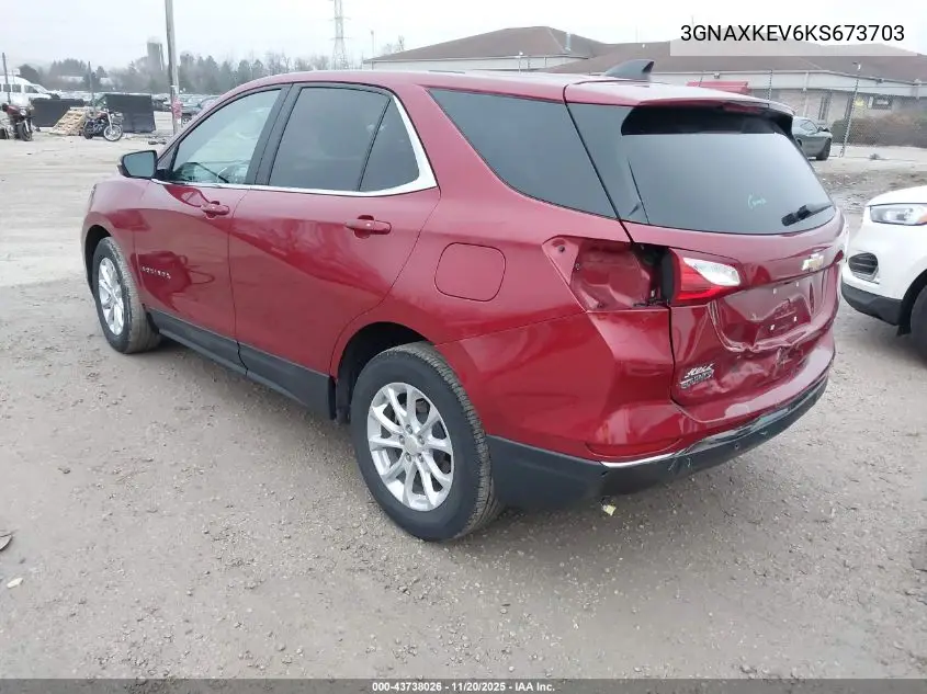 3GNAXKEV6KS673703 2019 Chevrolet Equinox Lt