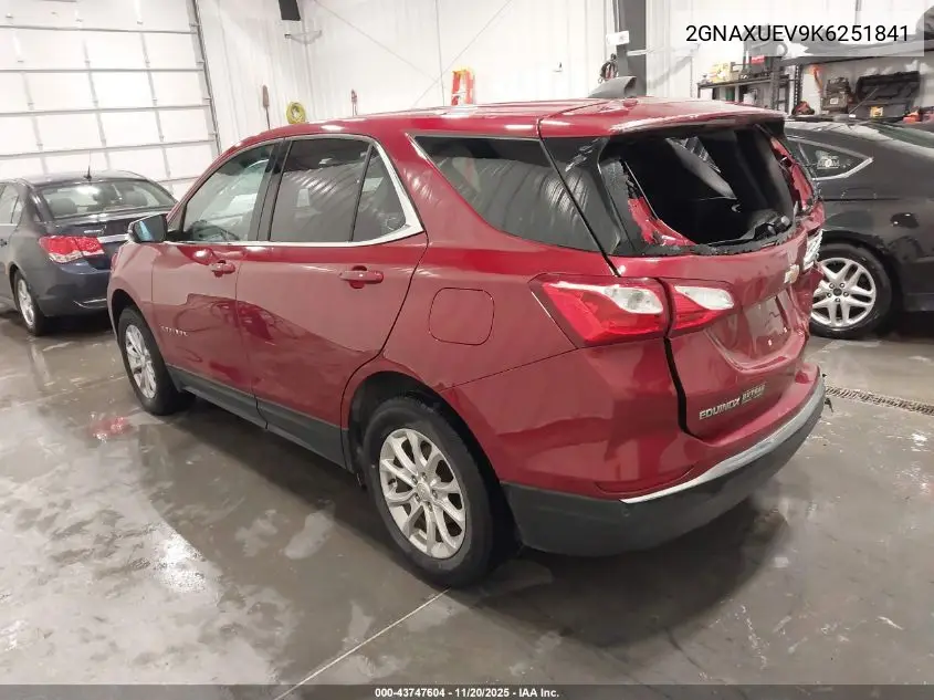 2GNAXUEV9K6251841 2019 Chevrolet Equinox Lt