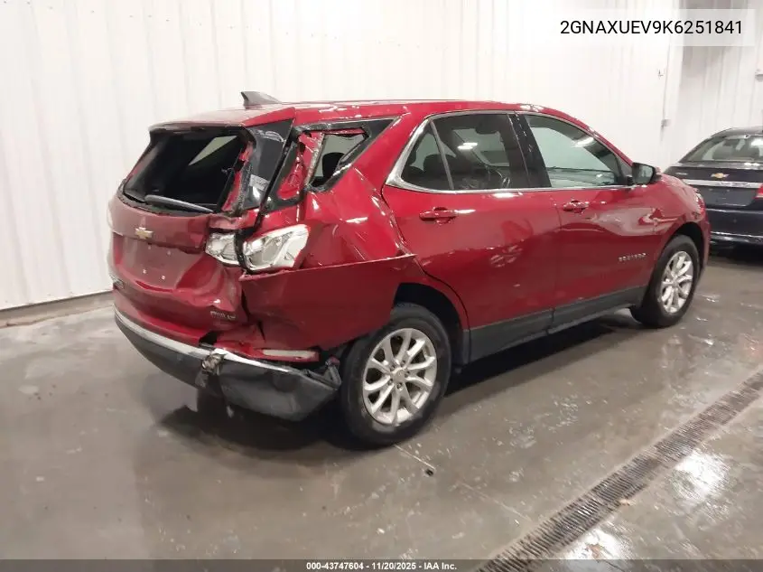 2GNAXUEV9K6251841 2019 Chevrolet Equinox Lt