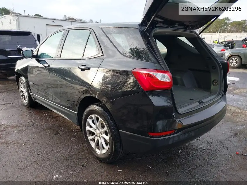 2GNAXHEV2K6203296 2019 Chevrolet Equinox Ls