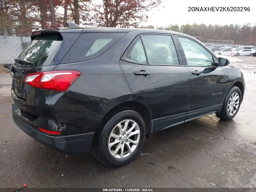 2GNAXHEV2K6203296 2019 Chevrolet Equinox Ls