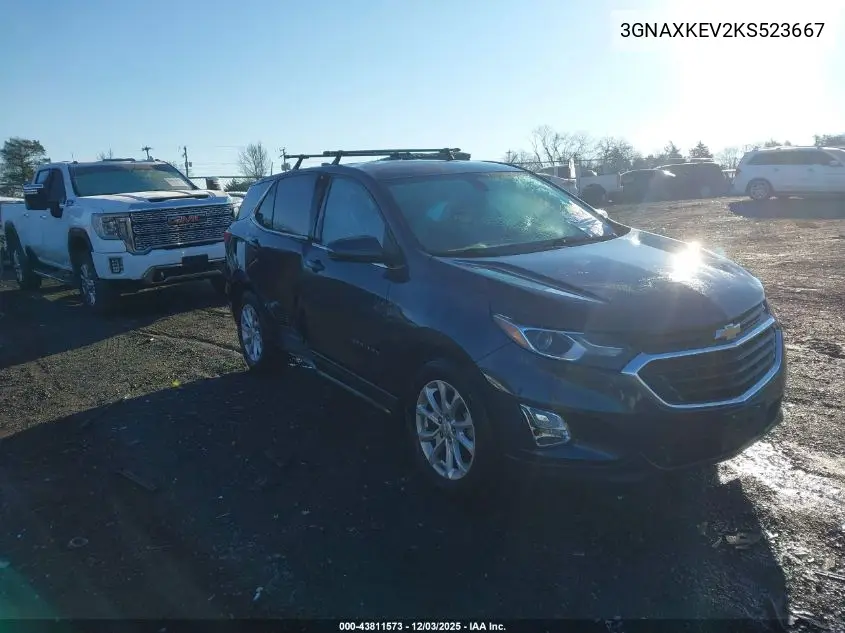 3GNAXKEV2KS523667 2019 Chevrolet Equinox Lt