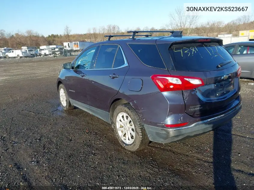 3GNAXKEV2KS523667 2019 Chevrolet Equinox Lt
