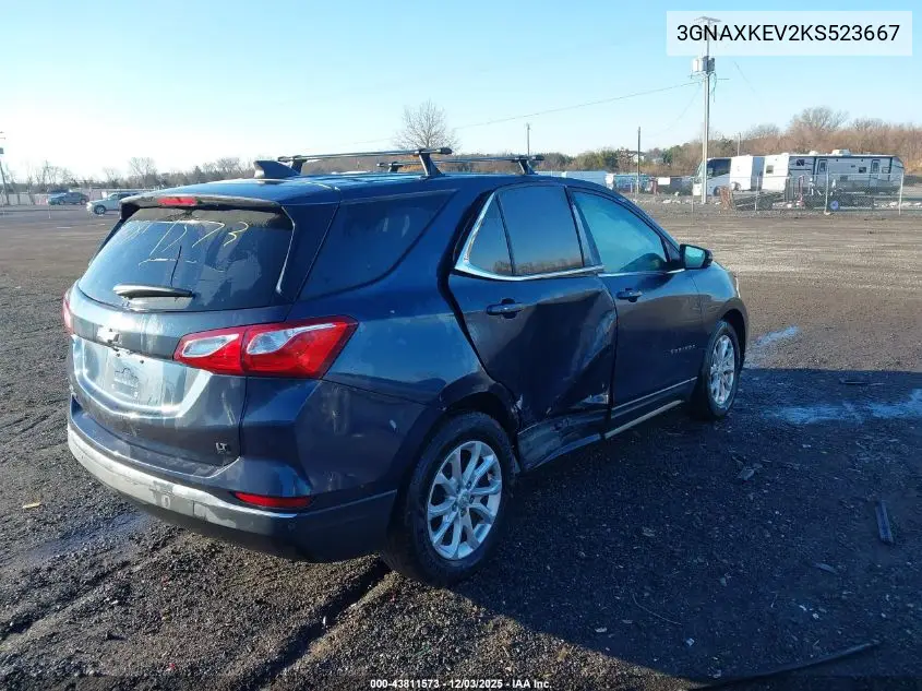 3GNAXKEV2KS523667 2019 Chevrolet Equinox Lt