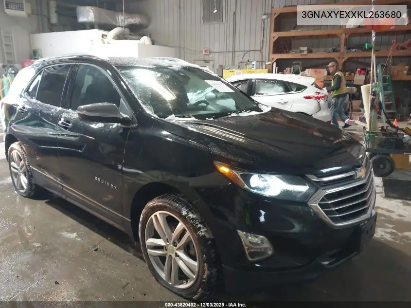 3GNAXYEXXKL263680 2019 Chevrolet Equinox Premier