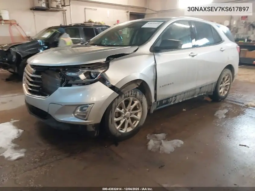 3GNAXSEV7KS617897 2019 Chevrolet Equinox Ls
