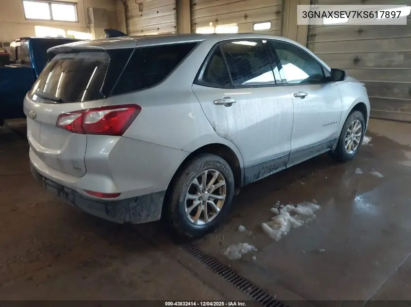 3GNAXSEV7KS617897 2019 Chevrolet Equinox Ls