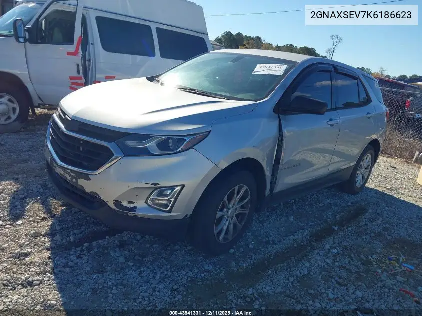 2GNAXSEV7K6186623 2019 Chevrolet Equinox Ls