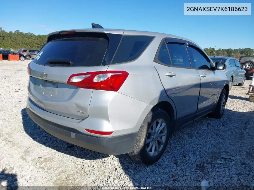 2GNAXSEV7K6186623 2019 Chevrolet Equinox Ls