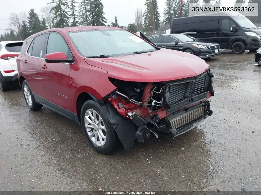 3GNAXJEV8KS593362 2019 Chevrolet Equinox Lt