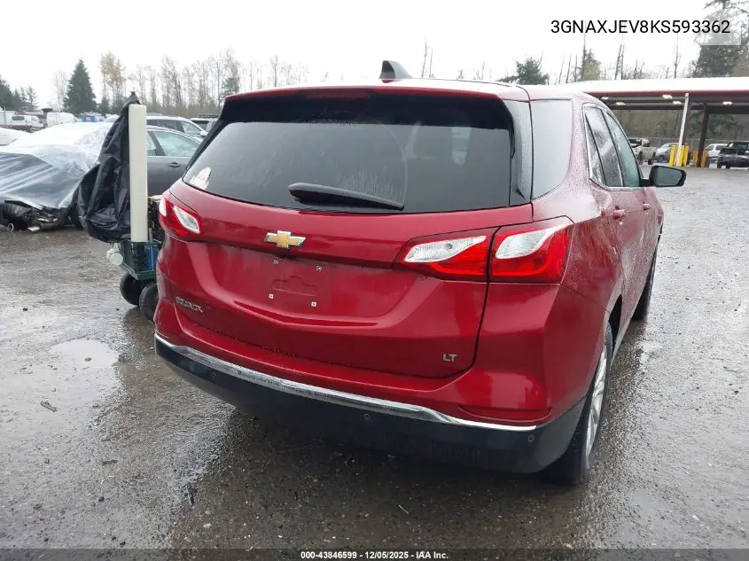 3GNAXJEV8KS593362 2019 Chevrolet Equinox Lt